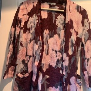 Anne Klein floral cardigan size small